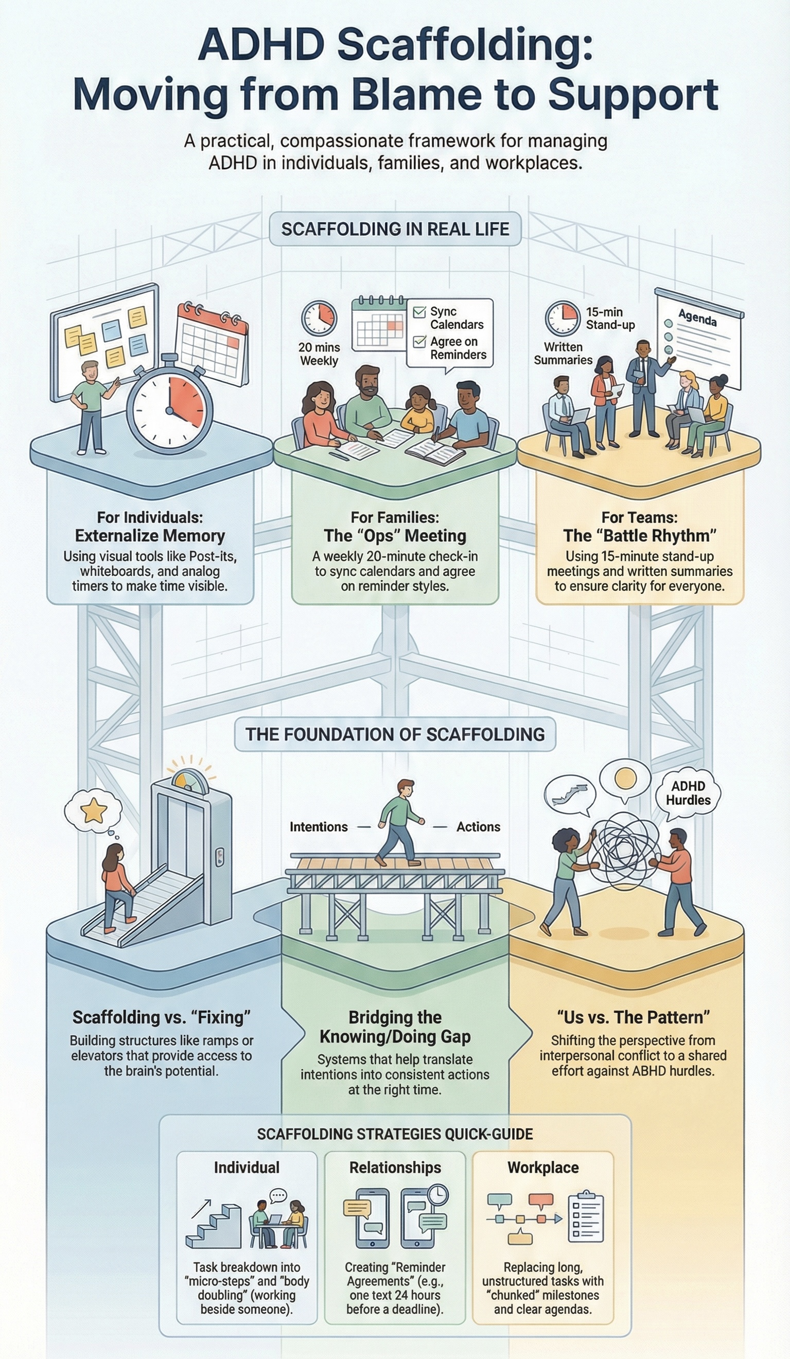 ADHD scaffolding blame to support visual